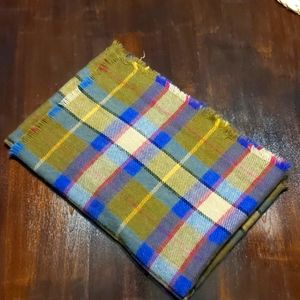 Multi color plaid blanket scarf